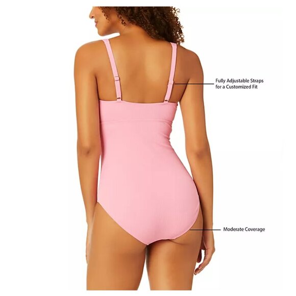 Anne Cole Limited Edition Square‎ Neck One Piece Swimsuit - Picture 3 of 6